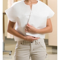 Graham Medical Products Exam Cape White One Size Fits Most Front Opening Without Closure Unisex