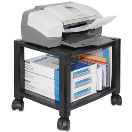 Kantek Mobile Printer Stand, Two-Shelf, 17w x 13.25d x 14.13h, Black