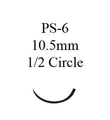 J & J Healthcare Systems Suture with Needle Absorbable Uncoated Undyed Suture Chromic Gut Size 6 - 0 18 Inch Suture Double-Armed 11 mm Length 1/2 Circle Precision Point - Reverse Cutting Needle