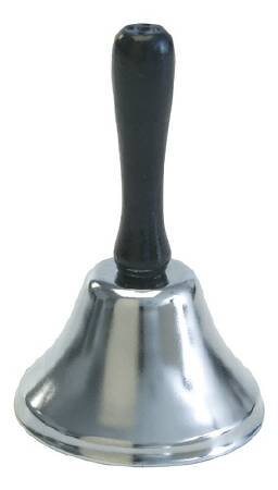 Graham-Field Call Bell Handle Held Wooden Handle / Steel Bell 4 Inch