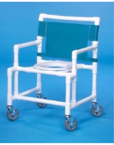 IPU Shower Chair Original Fixed Arm PVC Frame Mesh Back - M-822015-1862 - Each