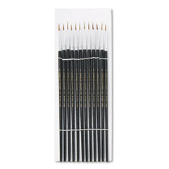 Charles Leonard® Artist Brush, Size 1, Camel Hair, Round, 12/Pack