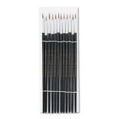 Charles Leonard® Artist Brush, Size 2, Camel Hair, Round, 12/Pack