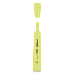 Universal™ Desk Highlighters, Chisel Tip, Fluorescent Yellow, Dozen