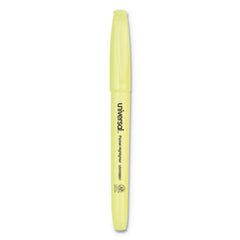 Universal™ Pocket Highlighters, Chisel Tip, Fluorescent Yellow, Dozen