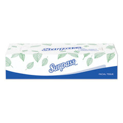 Surpass® Facial Tissue, 2-Ply, White, Flat Box, 100 Sheets/Box, 30 Boxes/Carton