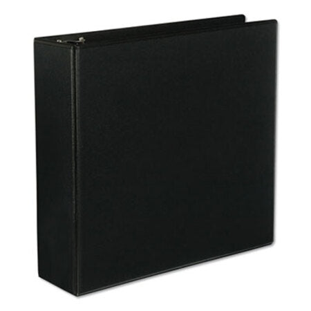 Universal® Slant-Ring View Binder, 3 Rings, 3" Capacity, 11 x 8.5, Black