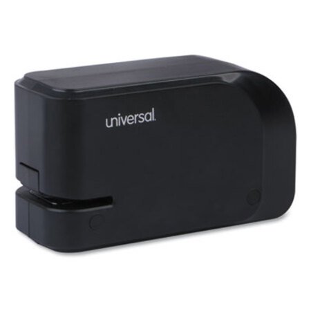 Universal® Half-Strip Electric Stapler with Staple Channel Release Button, 20-Sheet Capacity, Black