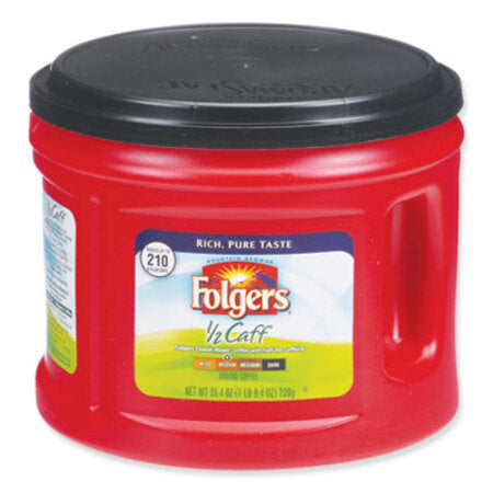 Folgers® Coffee, Half Caff, 25.4 oz Canister