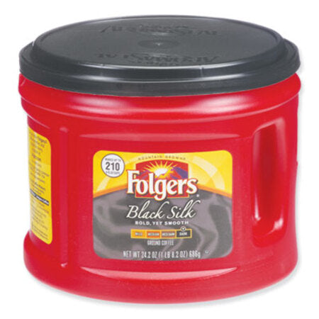 Folgers® Coffee, Black Silk, 24.2 oz Canister
