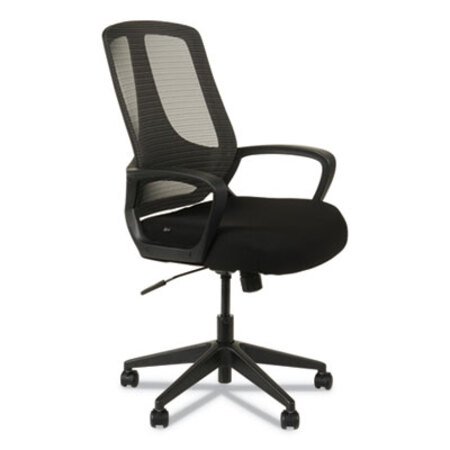 Alera® Alera MB Series Mesh Mid-Back Office Chair, Supports up to 275 lbs., Black Seat/Black Back, Black Base