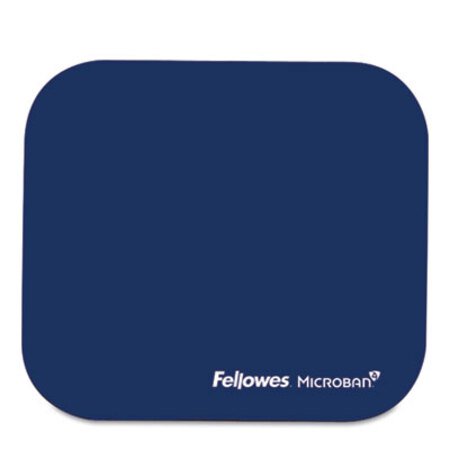 Fellowes® Mouse Pad w/Microban, Nonskid Base, 9 x 8, Navy