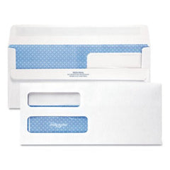 Quality Park™ Double Window Redi-Seal Security-Tinted Envelope, #10, Commercial Flap, Redi-Seal Closure, 4.13 x 9.5, White, 500/Box