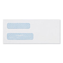 Quality Park™ Double Window Security-Tinted Check Envelope, #8 5/8, Commercial Flap, Gummed Closure, 3.63 x 8.63, White, 500/Box