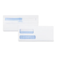 Quality Park™ Double Window Redi-Seal Security-Tinted Envelope, #9, Commercial Flap, Redi-Seal Closure, 3.88 x 8.88, White, 500/Box