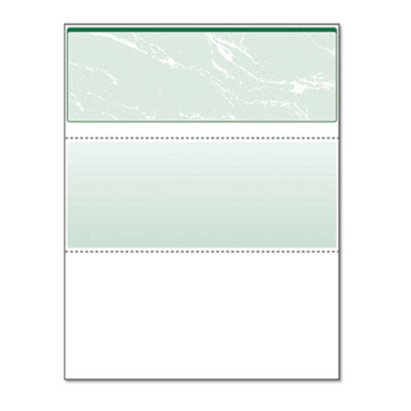 DocuGard™ Standard Security Check, 11 Features, 8.5 x 11, Green Marble Top, 500/Ream