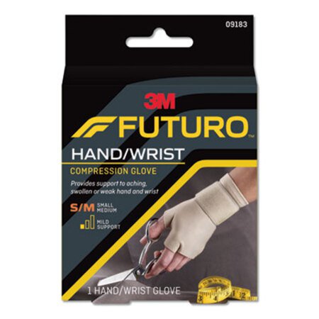 Futuro™ Energizing Support Glove, Medium, Palm Size 7 1/2" - 8 1/2", Tan
