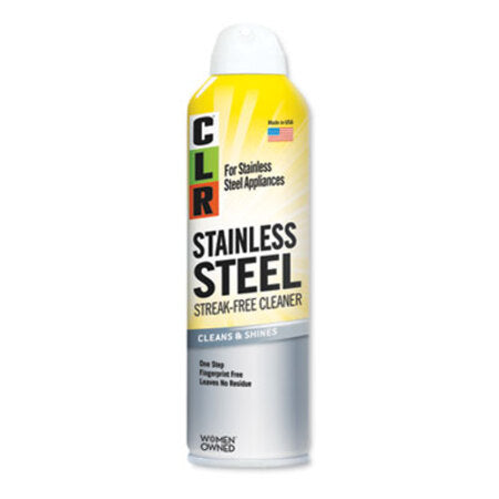 CLR® Stainless Steel Cleaner, Citrus, 12oz Can, 6/Carton