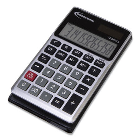 Innovera® 15922 Pocket Calculator, Dual Power, 12-Digit LCD Display