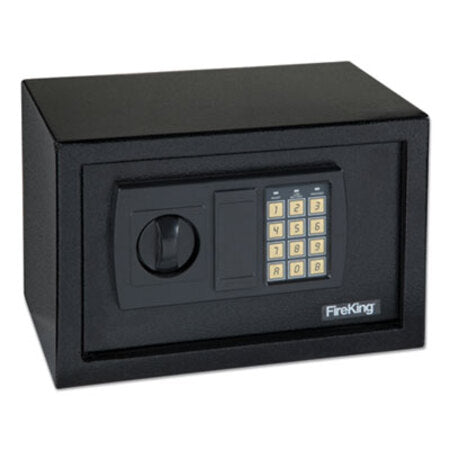 FireKing® Small Personal Safe, 0.3 cu ft, 12.25w x 7.75d x 7.75h, Black