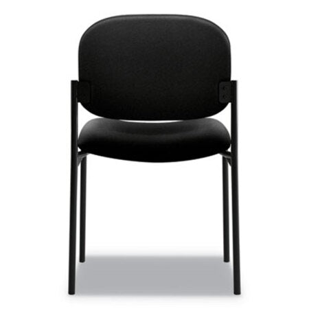 HON® VL606 Stacking Guest Chair without Arms, Black Seat/Black Back, Black Base