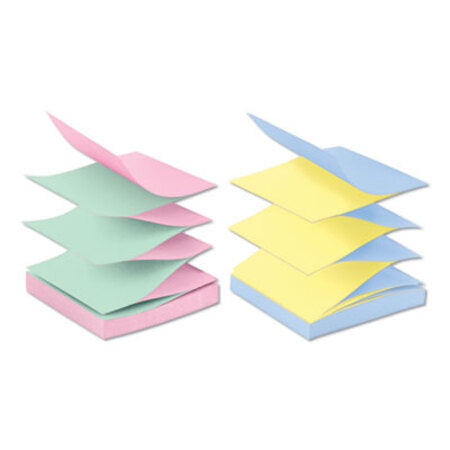 Post-it® Pop-up Notes Original Pop-up Refill, Alternating Marseille Colors, 3 x 3, 100-Sheet, 12/Pack