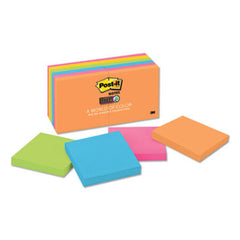 Post-it® Notes Super Sticky Pads in Rio de Janeiro Colors, 3 x 3, 90-Sheet Pads, 12/Pack
