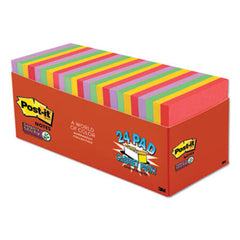 Post-it® Notes Super Sticky Pads in Marrakesh Colors, 3 x 3, 70-Sheet, 24/Pack
