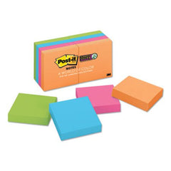 Post-it® Notes Super Sticky Pads in Rio de Janeiro Colors, 2 x 2, 90-Sheet Pads, 8/Pack