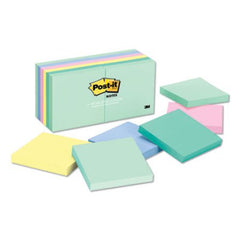 Post-it® Notes Original Pads in Marseille Colors, 3 x 3, 100-Sheet, 12/Pack