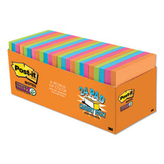 Post-it® Notes Super Sticky Pads in Rio de Janeiro Colors, 3 x 3, 70-Sheet Pads, 24/Pack
