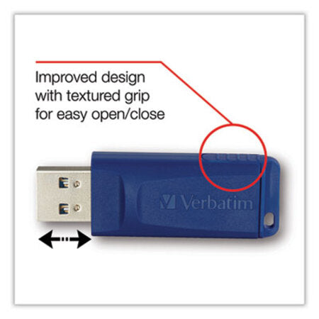 Verbatim® Classic USB 2.0 Flash Drive, 4 GB, Blue