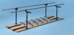 Hausmann Industries Parallel Bars Platform 10 L Foot X 15 - 28 W Inch X 29 - 44 H Inch Black / Brown