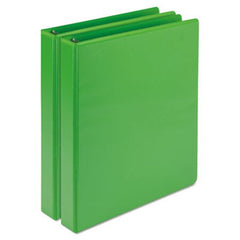 Samsill® Earth’s Choice Biobased Durable Fashion View Binder, 3 Rings, 1" Capacity, 11 x 8.5, Lime, 2/Pack