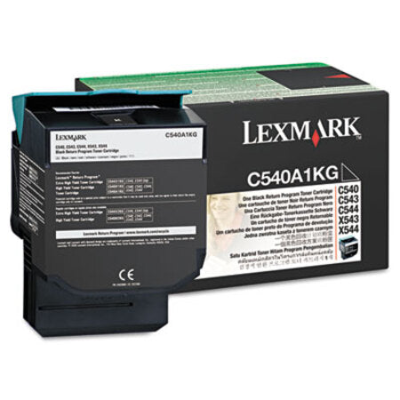Lexmark™ C540A1KG Return Program Toner, 1,000 Page-Yield, Black
