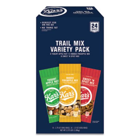 S Trail Mix Variety Pack, Assorted Flavors, 24 Packets/Box