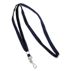 Advantus Deluxe Lanyards, J-Hook Style, 36" Long, Blue, 24/Box