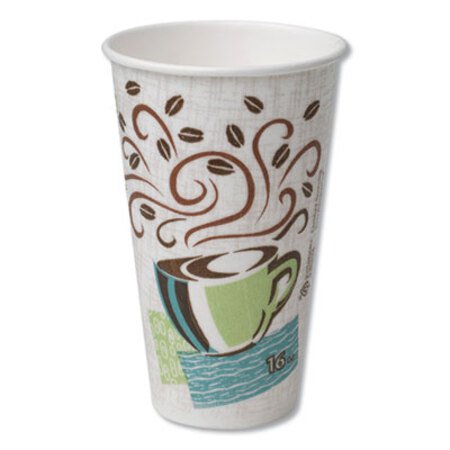 Dixie® Hot Cups, Paper, 16oz, Coffee Dreams Design, 500/Carton