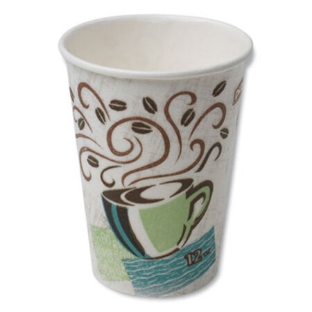 Dixie® Hot Cups, Paper, 12oz, Coffee Dreams Design, 50/Pack