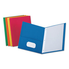 Universal® Two-Pocket Portfolios with Tang Fasteners, 11 x 8 1/2, Assorted, 25/Box