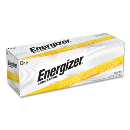 Energizer® Industrial Alkaline D Batteries, 1.5V, 12/Box