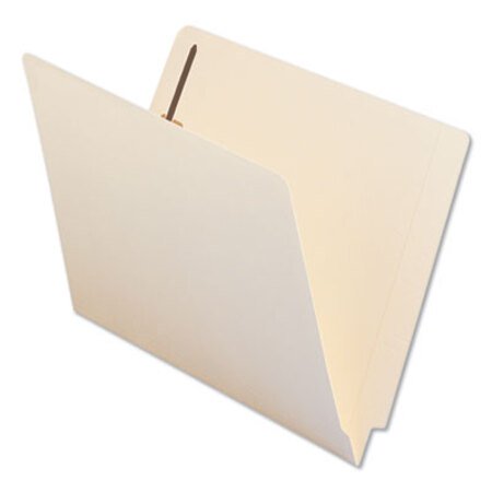 Universal® Reinforced End Tab File Folders with One Fastener, Straight Tab, Letter Size, Manila, 50/Box