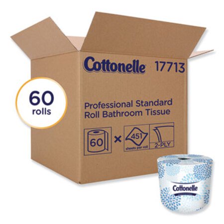 Cottonelle® Two-Ply Bathroom Tissue, Septic Safe, White, 451 Sheets/Roll, 60 Rolls/Carton