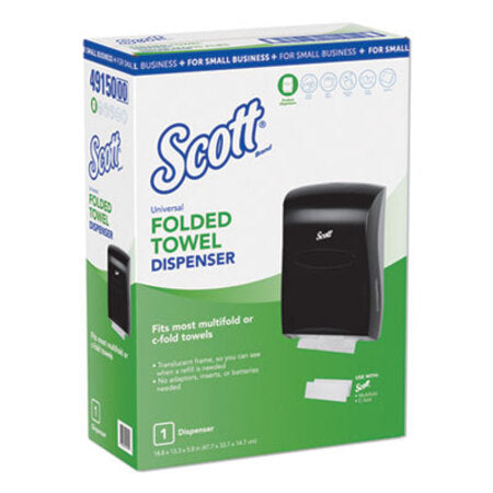 Scott® Control Slimfold Towel Dispenser, 13.3 x 5.9 x 18.9, Black