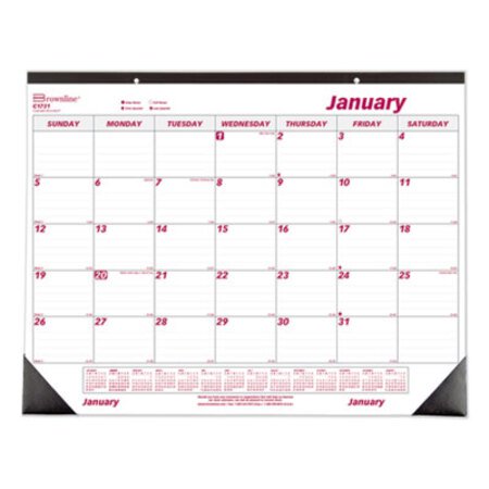 Brownline® Monthly Desk Pad Calendar, Chipboard, 22 x 17, 2021