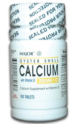 Major Pharmaceuticals Joint Health Supplement Major® Calcium Carbonate 250 mg Strength Tablet 100 per Bottle