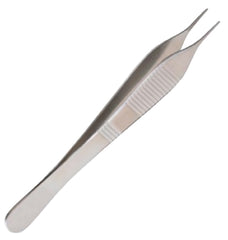 Miltex Tissue Forceps Miltex® Adson 4-3/4 Inch Length Floor Grade Stainless Steel Sterile NonLocking Thumb Handle Straight 1 X 2 Teeth - M-625317-1751 - Box of 50