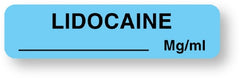 United Ad Label Drug Label UAL™ Anesthesia Label Lidocaine mg/mL Blue 5/16 X 1-1/4 Inch - M-626208-2217 - Roll of 1