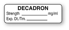 United Ad Label Drug Label UAL™ Anesthesia Label Decadron Strength_mg/mL Exp Dt Tm_ White 1/2 X 1-1/2 Inch - M-626522-2916 - Roll of 1