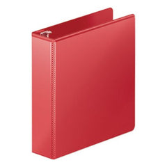 Wilson Jones® Heavy-Duty Round Ring View Binder with Extra-Durable Hinge, 3 Rings, 2" Capacity, 11 x 8.5, Red